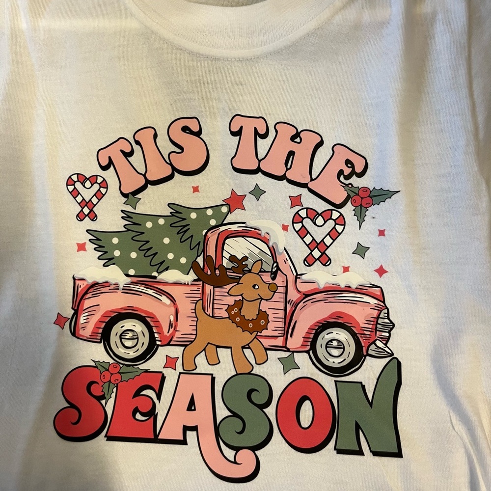 Festive Kids Christmas Shirt - White